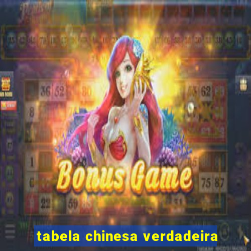 tabela chinesa verdadeira